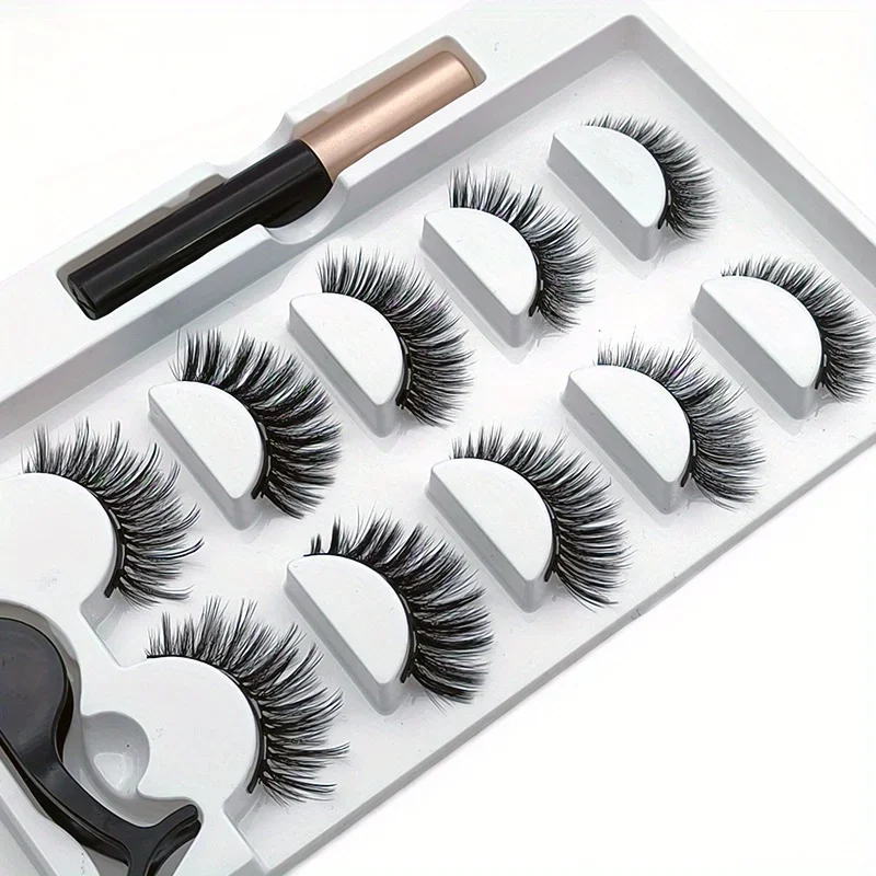 Eyelash Extension Uv Glue - Ensemble de 5 paires de cils