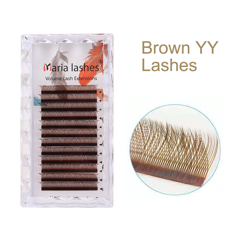 Eyelash Extension Yy - MARIA marron YY en forme de