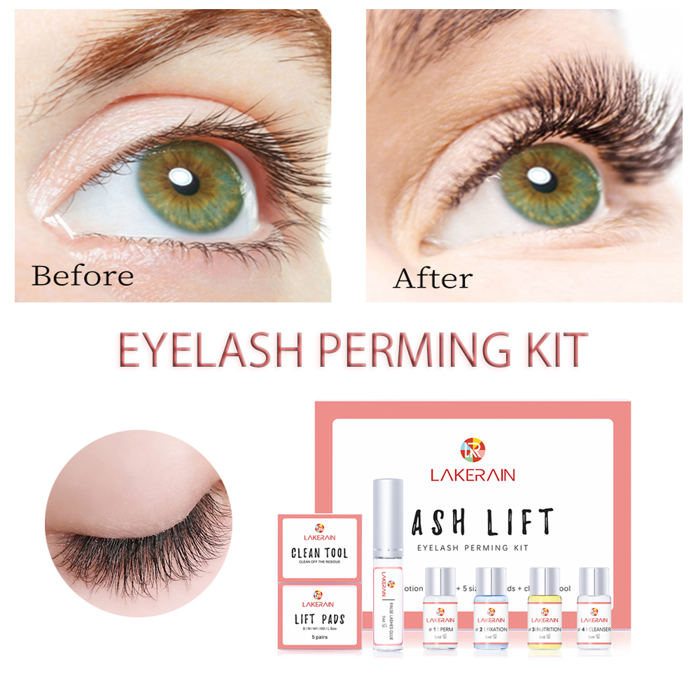 Eyelash Extension Permanent - Kit de levage de cils semi-permanent,