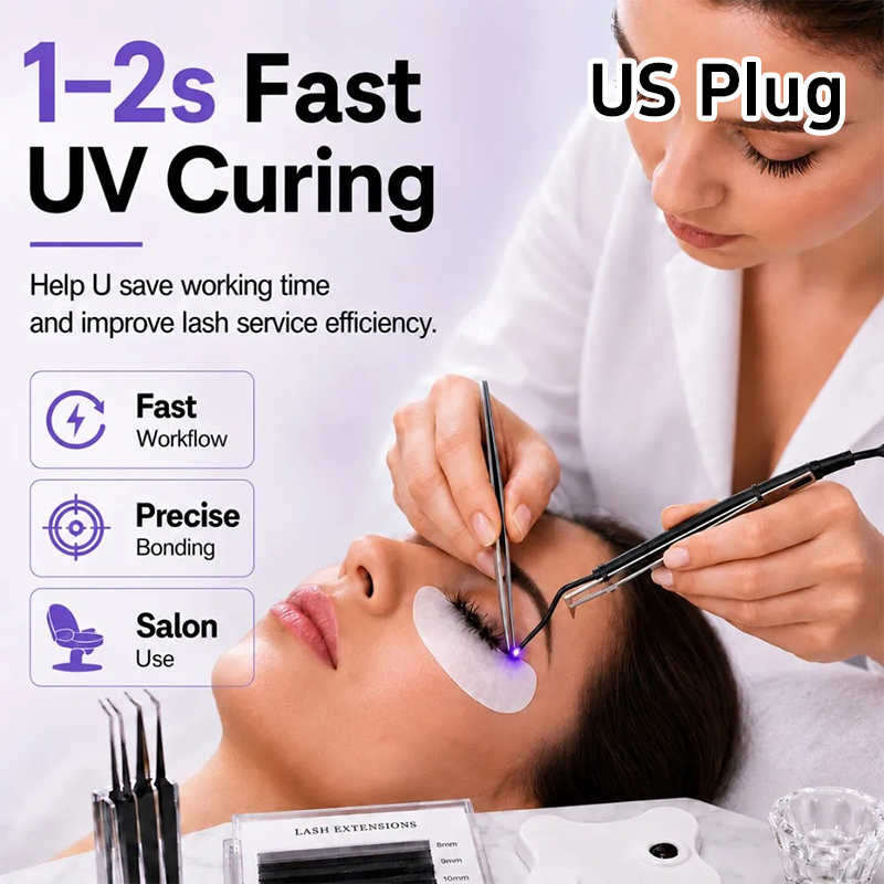 Eyelash Extension Uv Glue - Mini lampe UV pour cils, pince