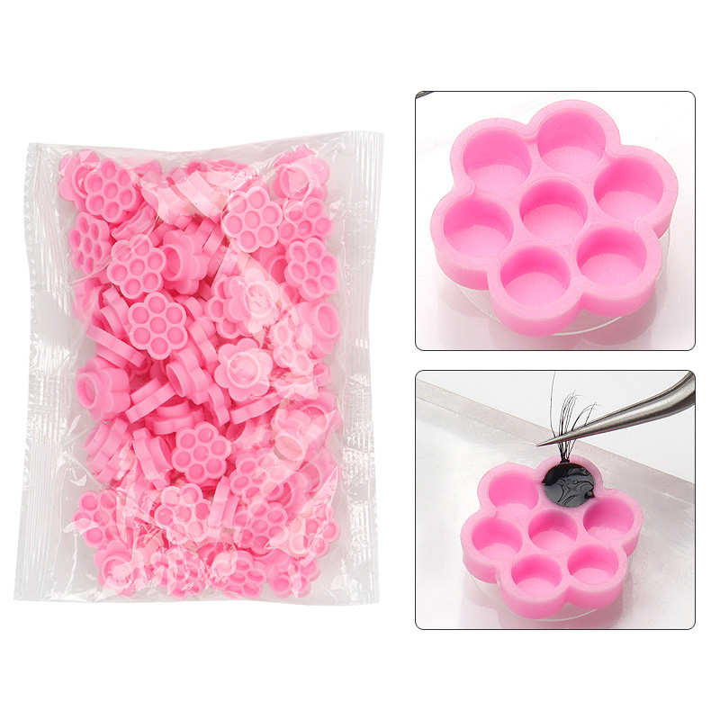 Lot de 100 coupelles roses pou - Eyelash Extension Wholesale avis et prix
