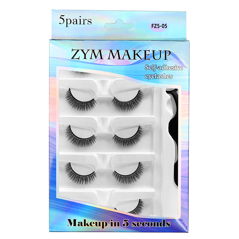 5 paires de faux cils auto-adh - Eyelash Extension Uv Glue avis et prix